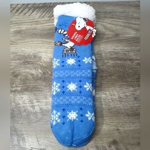 Snoopy Peanuts Sherpa Lined Women's Socks one pair.
